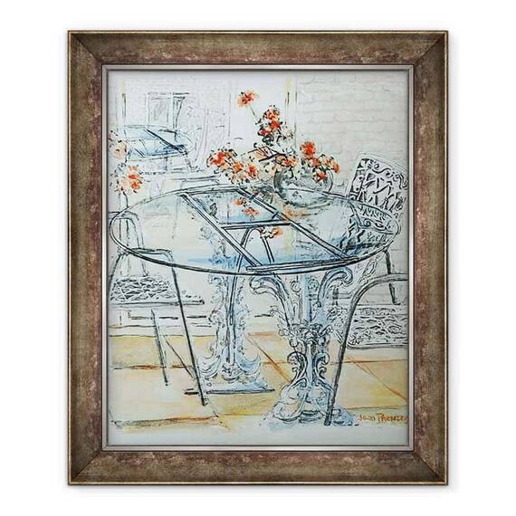 Tablou inramat - Joan Thewsey - Patio Gradina Pale,2010 - - Roveli
