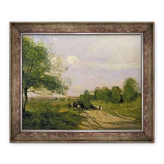 Tablou inramat - Jean Baptiste Camille Corot - Caruta, suvenir de Saintry - - Roveli
