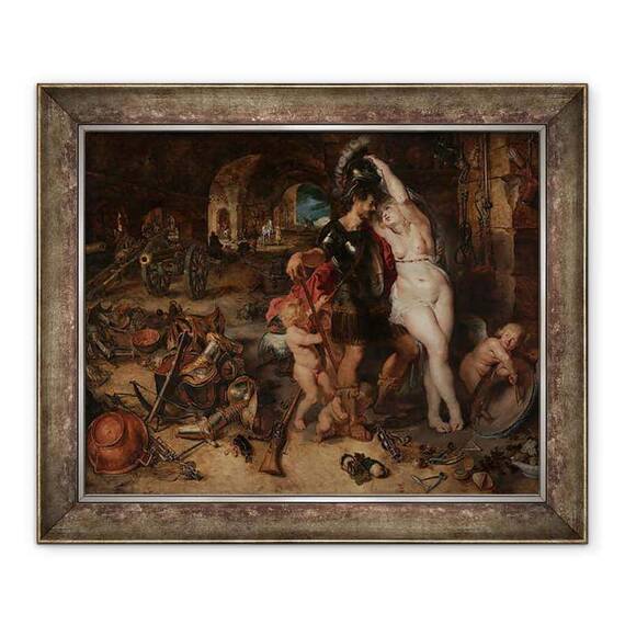 Tablou inramat - Jan Brueghel - intoarcerea din razboi - Marte Dezarmat de Venus - - Roveli