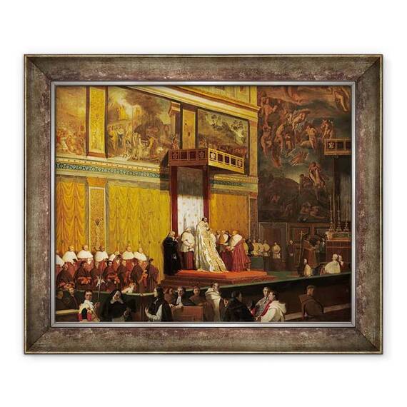Tablou inramat - Jean Auguste Dominique Ingres - Papa Pius al VII-lea in Capela Sixtina - - Roveli