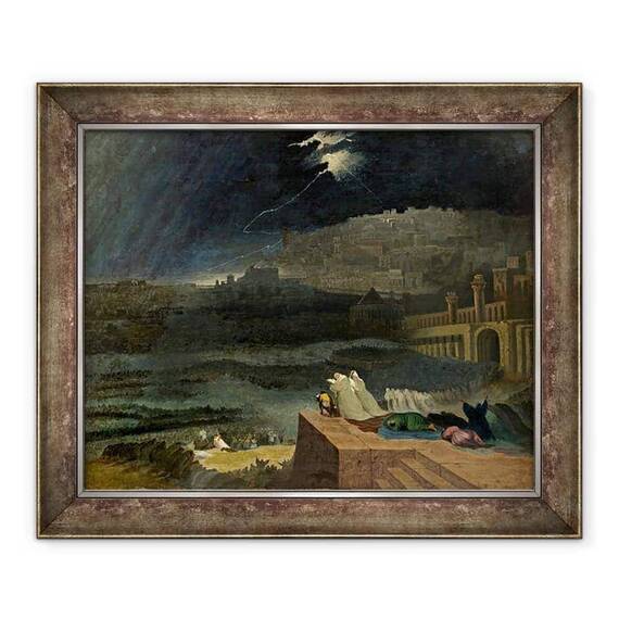 Tablou inramat - John Martin - Pocainta de Ninive - - Roveli