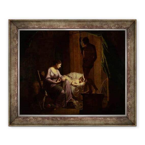 Tablou inramat - Joseph Wright of Derby - Penelope Unraveling Ei Web - - Roveli