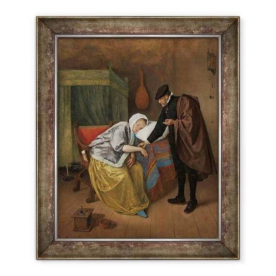 Tablou inramat - Jan Havicksz. Steen - Femeia bolnava - - Roveli