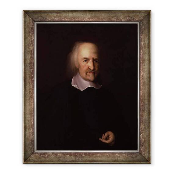 Tablou inramat - John Michael Wright - Portret De Thomas Hobbes - - Roveli