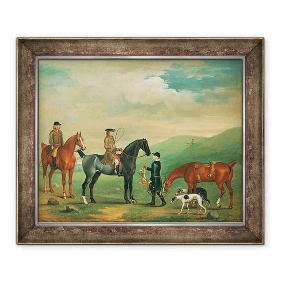 Tablou inramat - James Seymour - Al 4-lea Lord Craven cursand la Ashdown Park - - Roveli