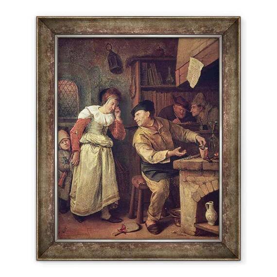 Tablou inramat - Jan Havicksz. Steen - Ultima moneda - - Roveli