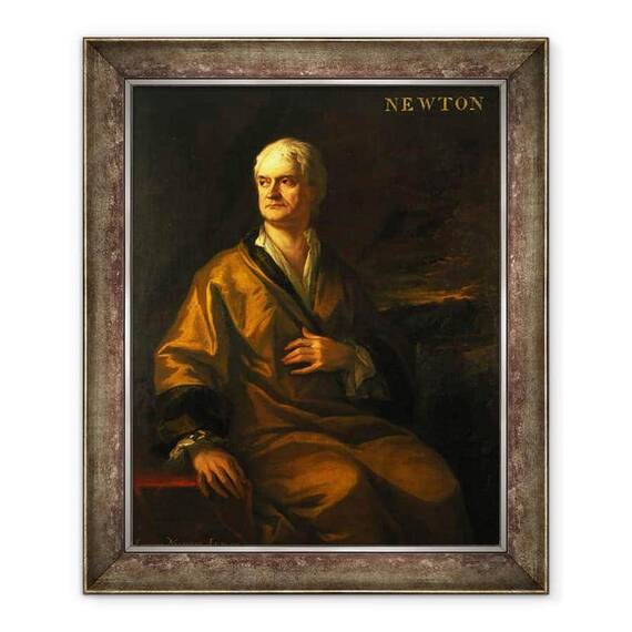 Tablou inramat - James Thornhill - Sir Isaac Newton - - Roveli