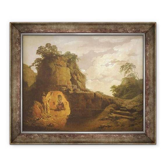 Tablou inramat - Joseph Wright of Derby - Mormantul lui Virgil, cu figura lui Silius Italicus - - Roveli