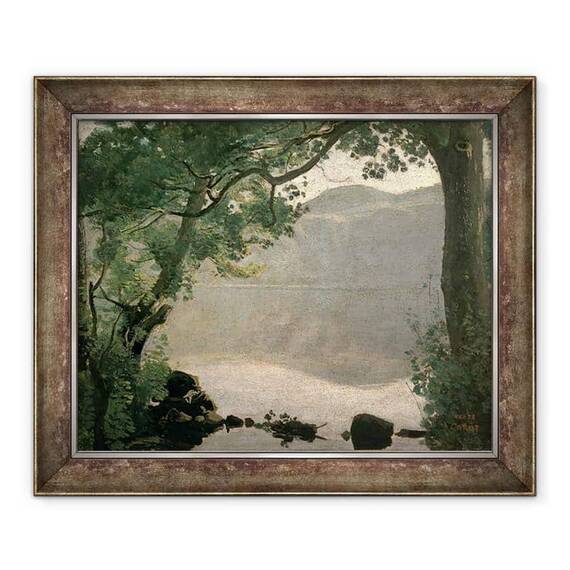 Tablou inramat - Jean Baptiste Camille Corot - Lake Nemi - - Roveli