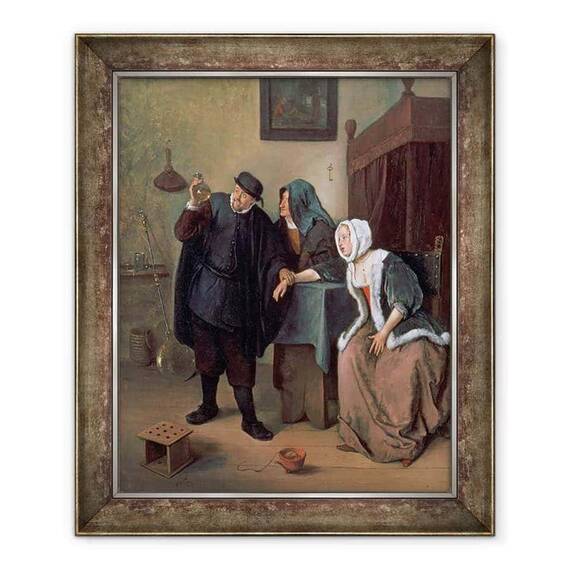 Tablou inramat - Jan Havicksz. Steen - Vizita medicului - - Roveli