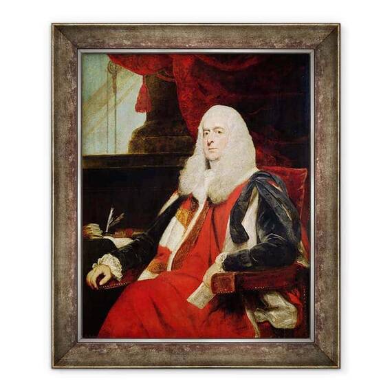 Tablou inramat - Joshua Reynolds - Alexander Loughborough, Earl Rosslyn si Lord Cancelar - - Roveli