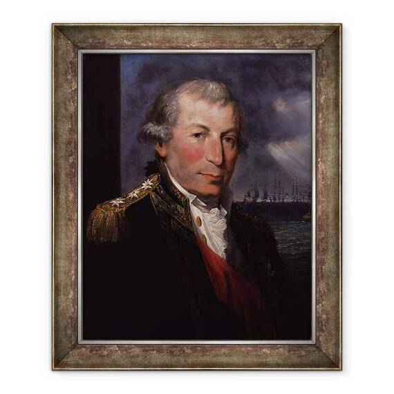 Tablou inramat - Lemuel Francis Abbott - Portretul lui John Jervis - - Roveli