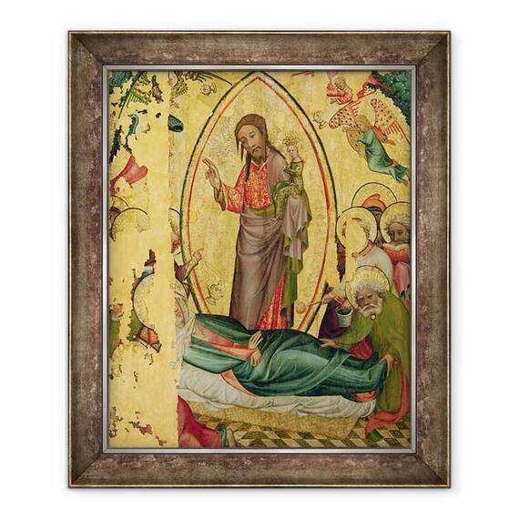 Tablou inramat - Master Bertram of Minden - Adormirea Maicii Domnului, din aripa stanga a altarului Buxtehude - - Roveli