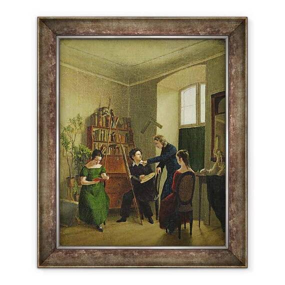 Tablou inramat - Louis Asher - Artistul din studioul sau - - Roveli