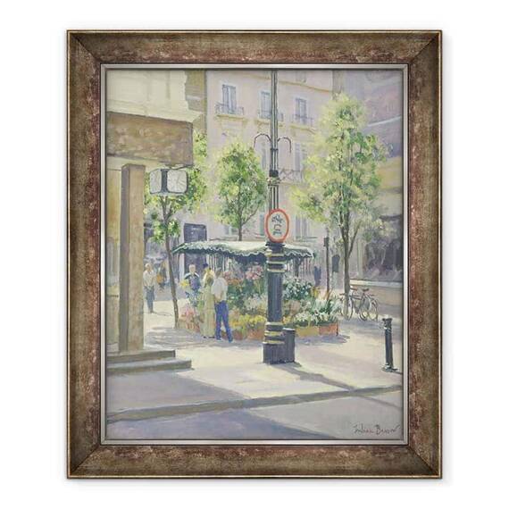 Tablou inramat - Julian Barrow - Stall de flori strada Bond - - Roveli