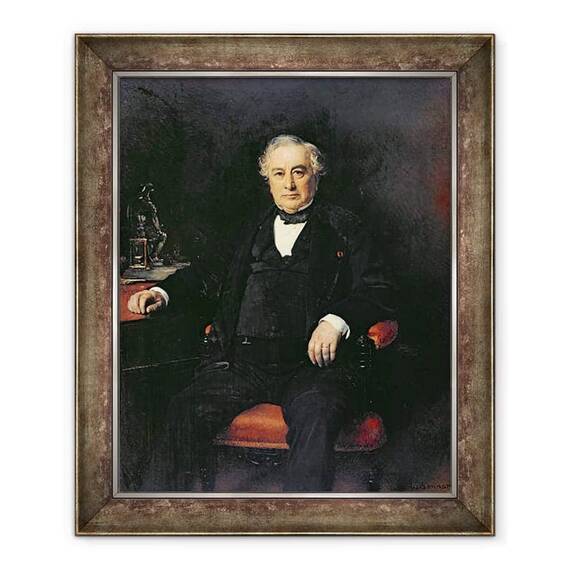 Tablou inramat - Leon Joseph Florentin Bonnat - Isaac Pereire 1806-80 1878 - - Roveli