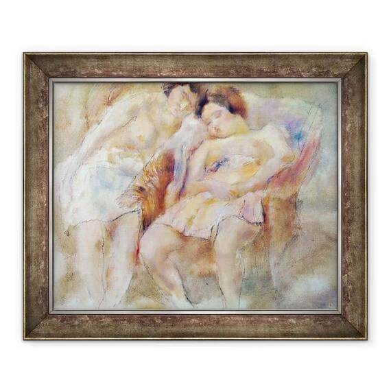 Tablou inramat - Jules Pascin - Cele Doua Dormite - - Roveli