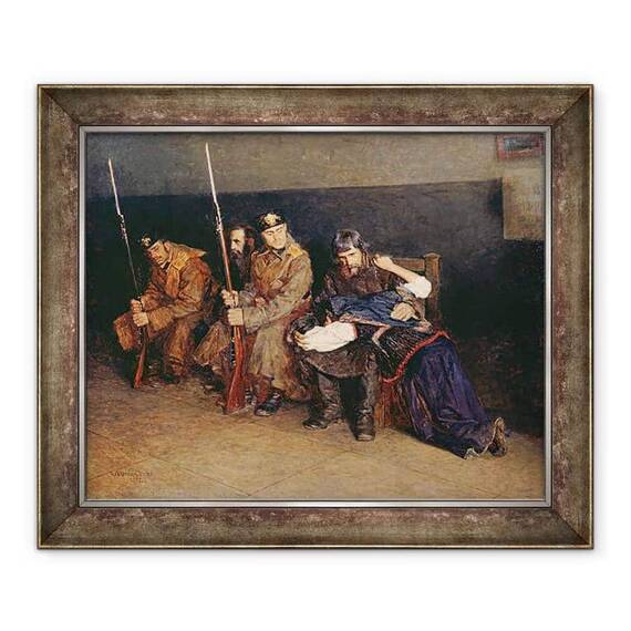 Tablou inramat - Nikolaj Alekseevich Kasatkin - in coridorul Judecatoriei Districtuale - - Roveli