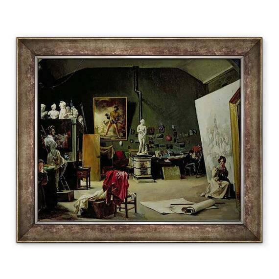 Tablou inramat - Marie-Amelie Cogniet - Studioul lui Leon Cogniet 1794-1880 - - Roveli