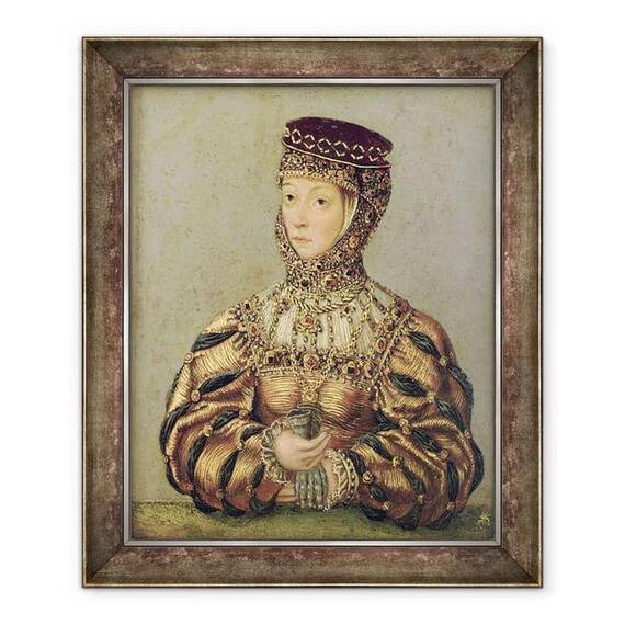 Tablou inramat - Lucas Cranach the Younger - Barbara Radziwill - - Roveli
