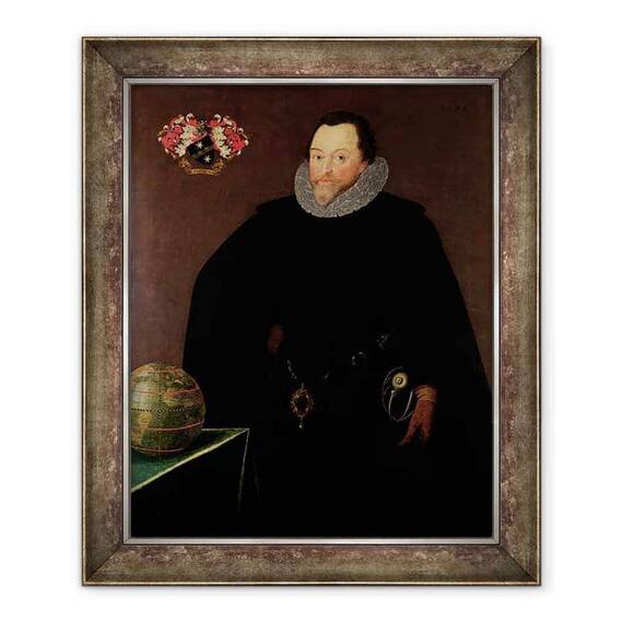 Tablou inramat - Marcus Gheeraerts the Younger - Portret De Sir Francis Drake 1540-1596 1591 - - Roveli