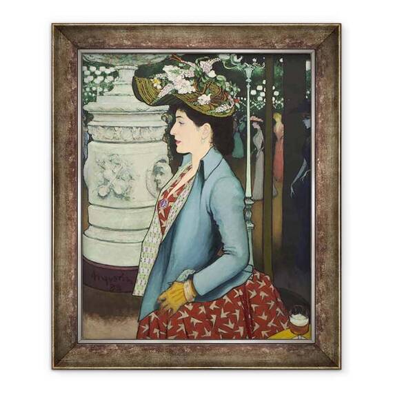 Tablou inramat - Louis Anquetin - O femeie eleganta la Élysée Montmartre Élégante à lÉlysée Montmartre - - Roveli