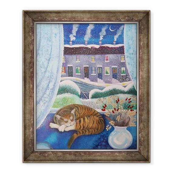 Tablou inramat - Lisa Graa Jensen - Cosy Cat, 2016 - - Roveli