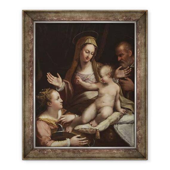 Tablou inramat - Lavinia Fontana - Sfanta Familie cu Sfanta Ecaterina din Alexandria - - Roveli