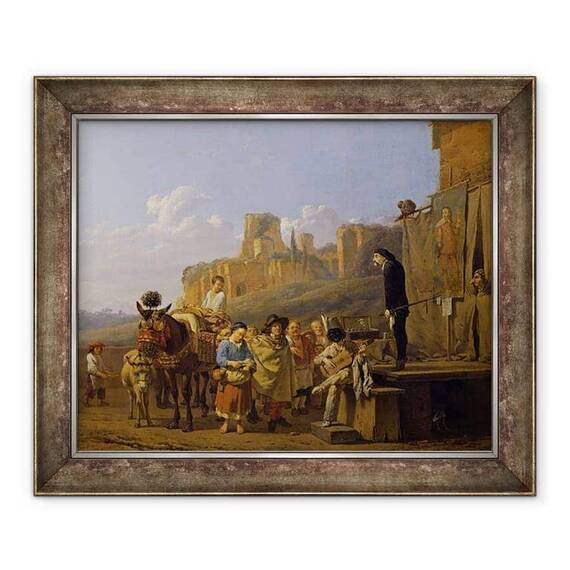 Tablou inramat - Karel Dujardin - sarlatanii italieni - - Roveli