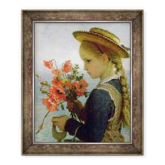 Tablou inramat - Karl Wilhelm Friedrich Bauerle - Poppy Girl - - Roveli