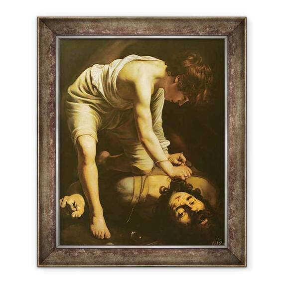 Tablou inramat - Michelangelo Merisi da Caravaggio - David victorios asupra lui Goliat - - Roveli