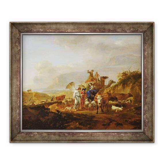 Tablou inramat - Nicolaes Pietersz. Berchem - intoarcerea lui Tobias - - Roveli
