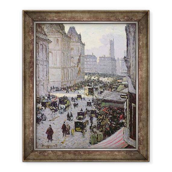 Tablou inramat - Louis Braquaval - Paris Street Scene - - Roveli