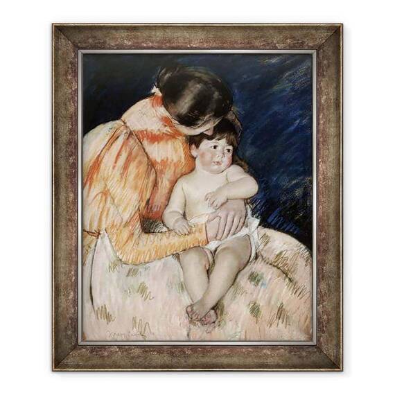 Tablou inramat - Mary Stevenson Cassatt - Mama si Copil - - Roveli