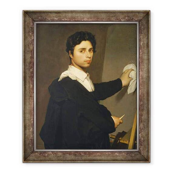 Tablou inramat - Madame Gustave Hequet - Ingres ca un tanar - - Roveli