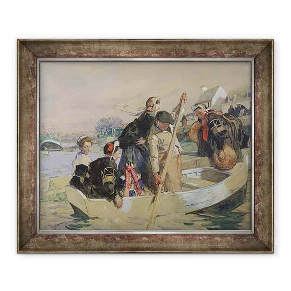 Tablou inramat - Lucien Simon - Scena breton - - Roveli