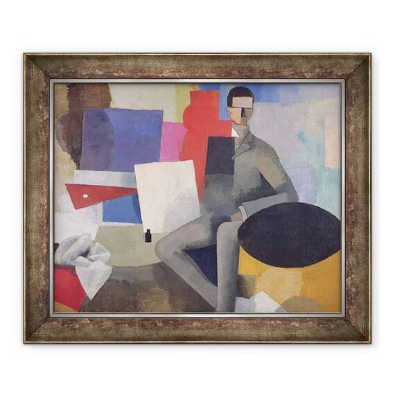 Tablou inramat - Roger de La Fresnaye - Barbatul asezat - - Roveli