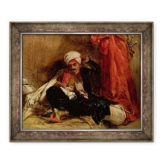 Tablou inramat - Richard Parkes Bonington - Un turc asezat - - Roveli