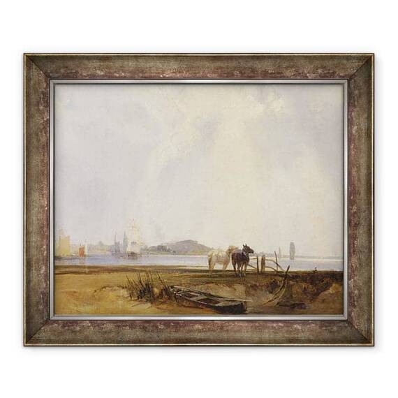 Tablou inramat - Richard Parkes Bonington - Peisaj langa Quilleboeuf, Franta - - Roveli