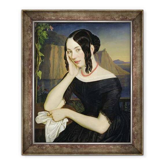 Tablou inramat - Rudolph Friedrich Wasmann - Katharina Kern de la Sterzing - - Roveli