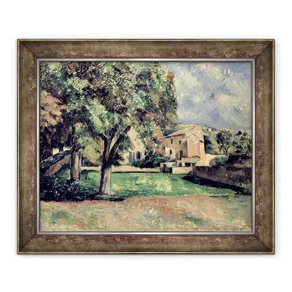 Tablou inramat - Paul Cezanne - Copaci intr-un parc, Jas de Bouffan - - Roveli