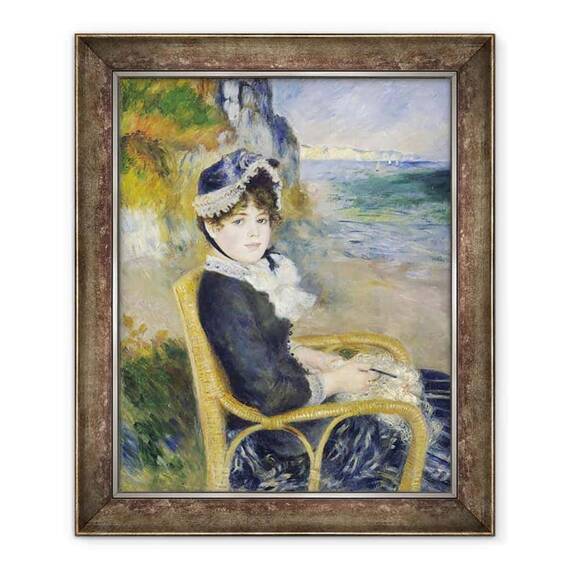 Tablou inramat - Pierre Auguste Renoir - Pe malul marii - - Roveli