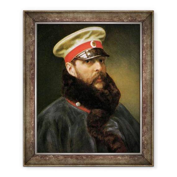 Tablou inramat - Scoala Rusa - Emperor Alexander II - - Roveli