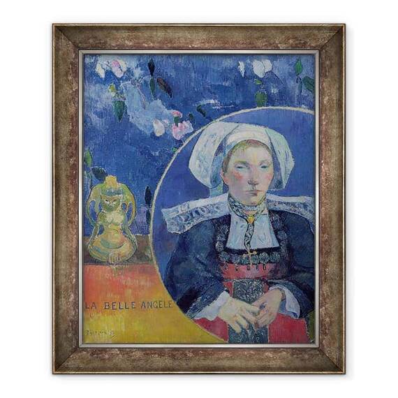 Tablou inramat - Paul Gauguin - ingerul frumos Madame Angele Satre, hangiul de la Pont-Aven - - Roveli