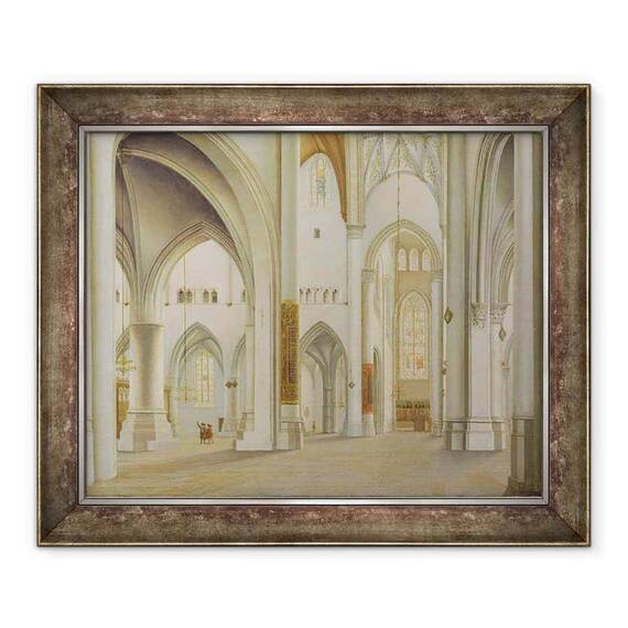 Tablou inramat - Pieter Jansz Saenredam - Interiorul Saint Bavo, Haarlem - - Roveli