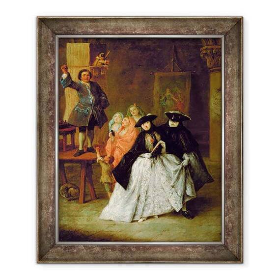 Tablou inramat - Pietro Longhi - sarlatanul - - Roveli
