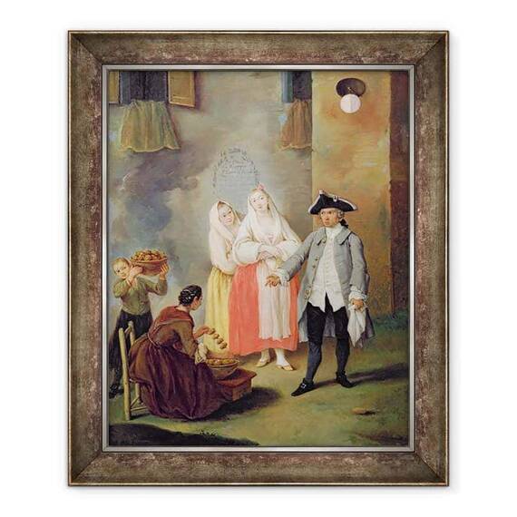 Tablou inramat - Pietro Longhi - Vanzatorul de biscuiti - - Roveli
