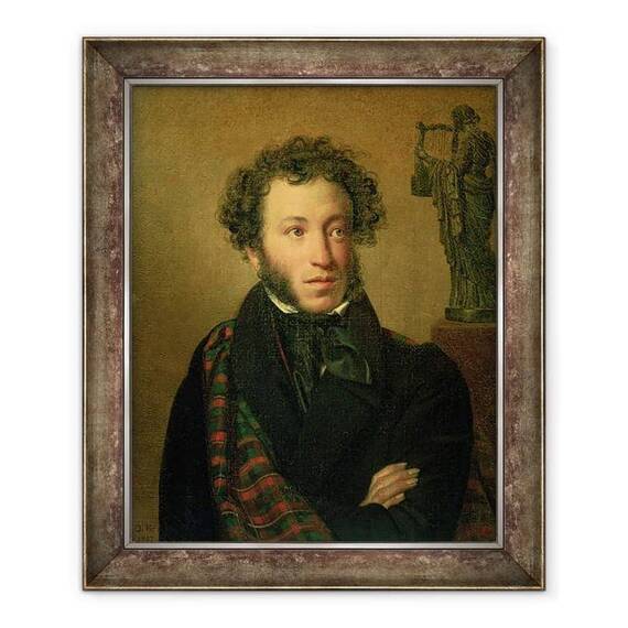 Tablou inramat - Orest Adamovich Kiprensky - Portretul lui Alexander Puskin - - Roveli