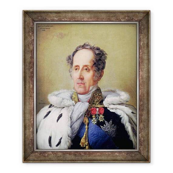 Tablou inramat - Pierre Louis Delaval - Portretul lui Francois Rene 1768-1848 Viconte de Chateaubriand - - Roveli