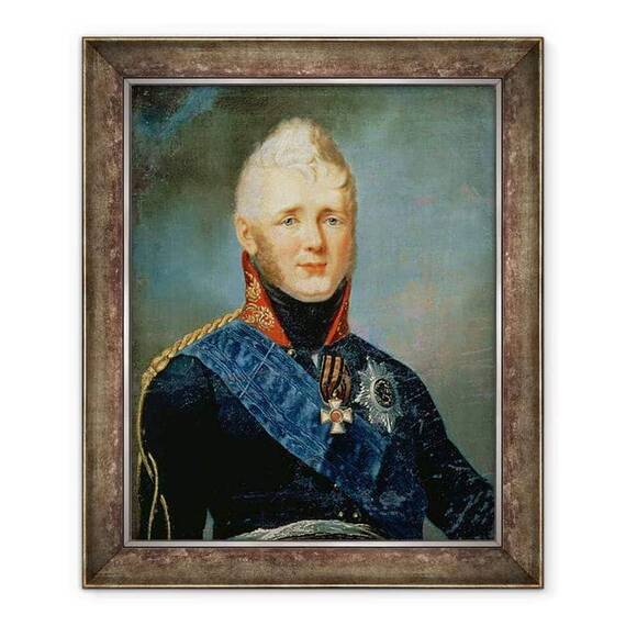 Tablou inramat - Stepan Semenovich Shchukin - Portretul imparatului Alexandru I 1777-1825 - - Roveli